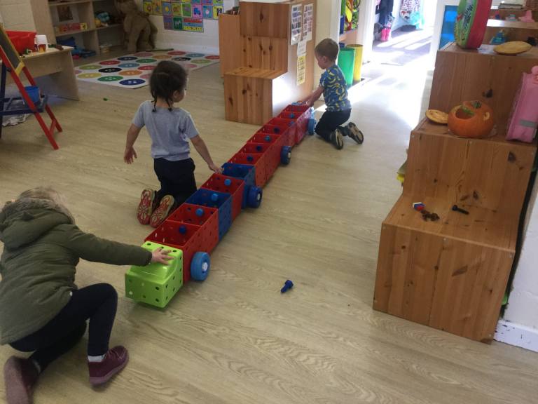train with boxes