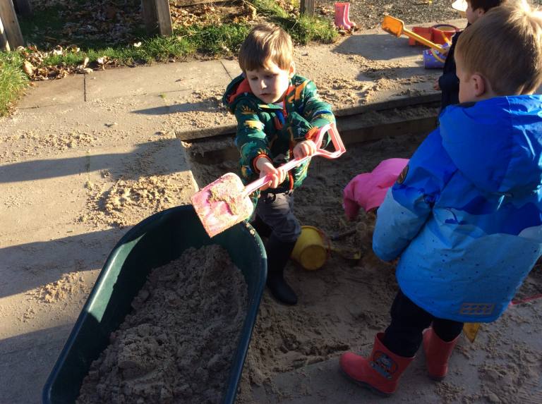 digging in sand pit