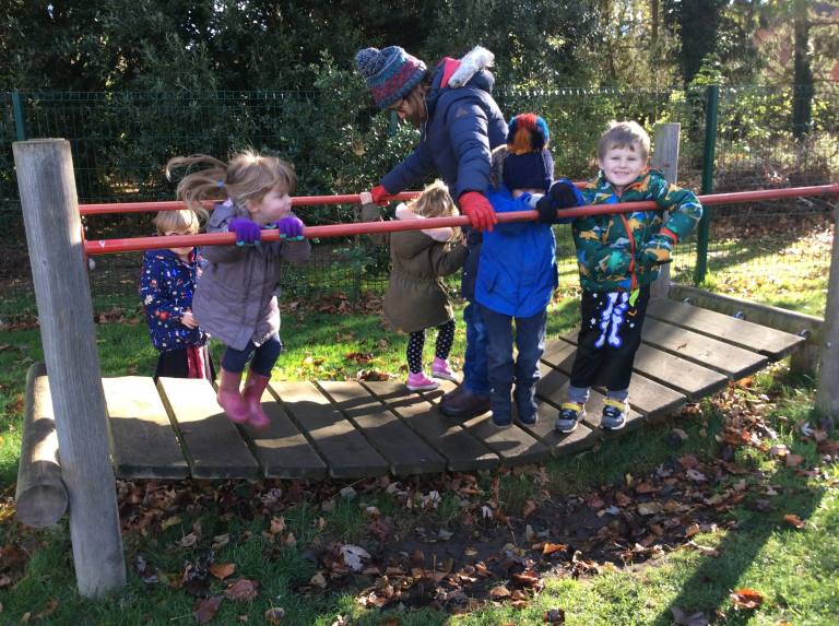 wobbly bridge fun